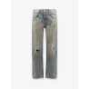 Straight leg jeans with destroyed effect