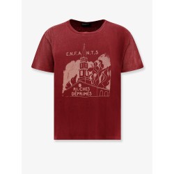 Burning Church cotton T-shirt with used effect