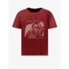 Burning Church cotton T-shirt with used effect