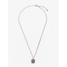 Metal necklace with multicolor pendant