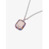 Metal necklace with multicolor pendant