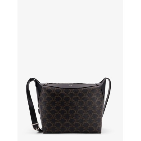 Triomphe canvas and leather shoulder bag