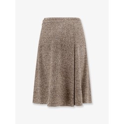 Virgin wool and silk midi skirt