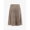 Virgin wool and silk midi skirt