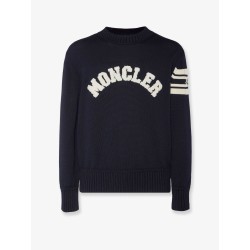 Cotton sweater with Logo patch