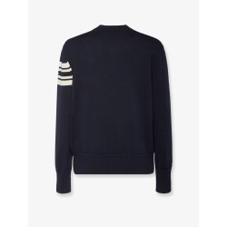Cotton sweater with Logo patch