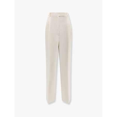 Recycled material trouser with wide leg