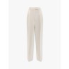 Recycled material trouser with wide leg
