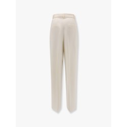 Recycled material trouser with wide leg