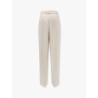 Recycled material trouser with wide leg
