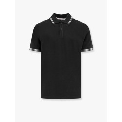 Cotton polo shirt with contrasting profiles