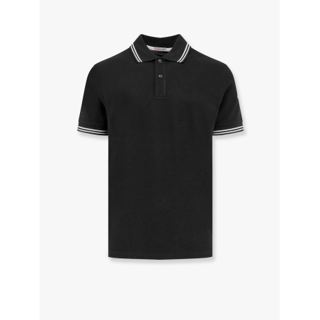 Cotton polo shirt with contrasting profiles
