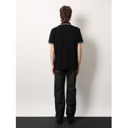 Cotton polo shirt with contrasting profiles