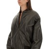 LEATHER BOMBER JACKET