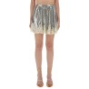METAL MESH AND LACE SKIRT