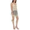 METAL MESH AND LACE SKIRT