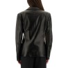 LEATHER JACKET WITH SPEAR LAPELS