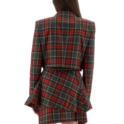 TARTAN CROPPED JACKET