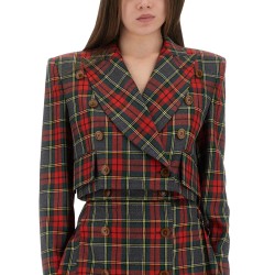 TARTAN CROPPED JACKET