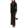 LACE AND JERSEY LONG DRESS