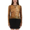 MESH TOP WITH ANIMAL PRINT
