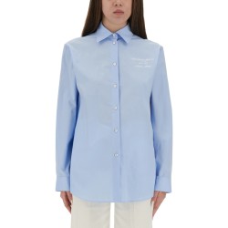 TAILORED SHIRT WITH EMBROIDERED LOGO