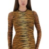 ANIMAL PRINT MESH DRESS