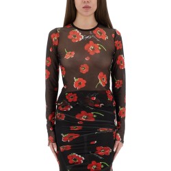 FLORAL MESH TOP