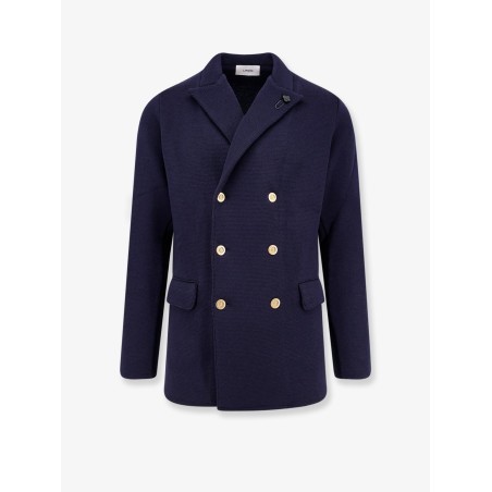 Knitted blazer with iconic brooch
