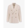 Double-breasted corduroy blazer