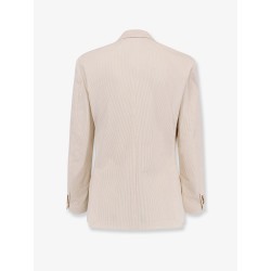 Double-breasted corduroy blazer