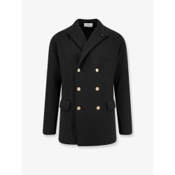 Knitted blazer with iconic brooch