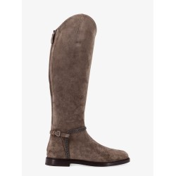 Suede boots with Monili detail