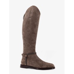 Suede boots with Monili detail