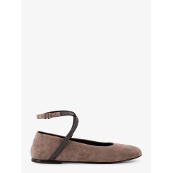 Suede Ballerinas with Monili detail