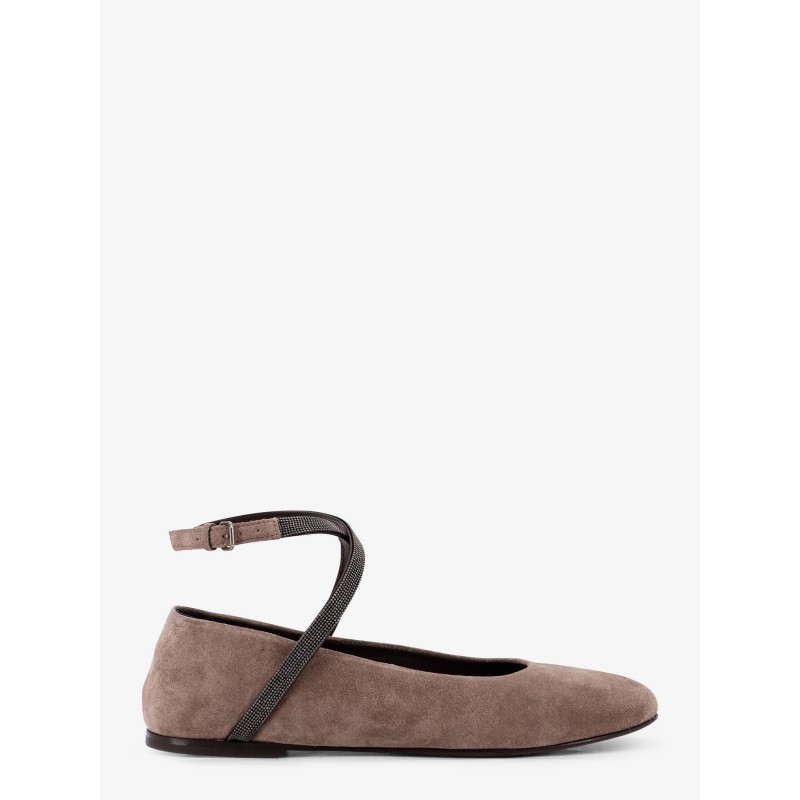 Suede Ballerinas with Monili detail