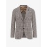 Madras wool blend blazer