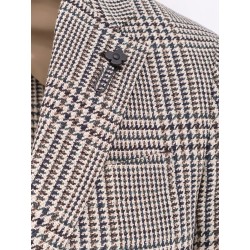 Madras wool blend blazer