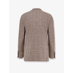 Madras wool blend blazer