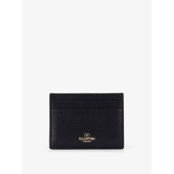Rockstud leather cardholder