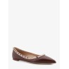 Rockstud leather ballerinas