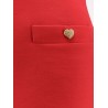 Crepe Couture skirt with Heart jewel buttons