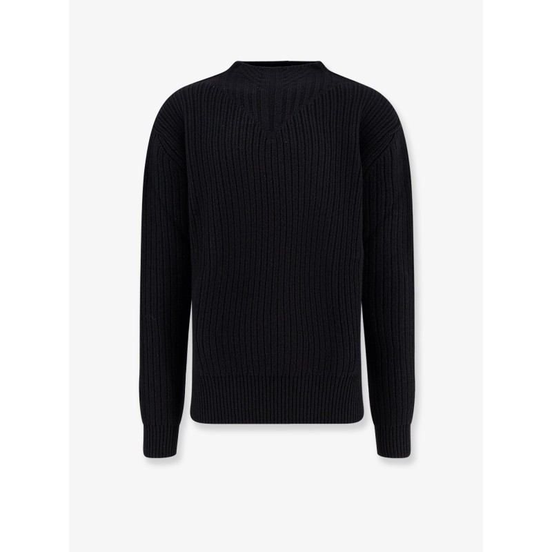 Fisherman Round Neck virgin wool sweater