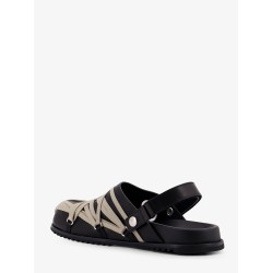 Megalaced leather Mule