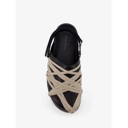 Megalaced leather Mule