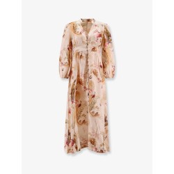 Ascension Plunge linen Midi Dress