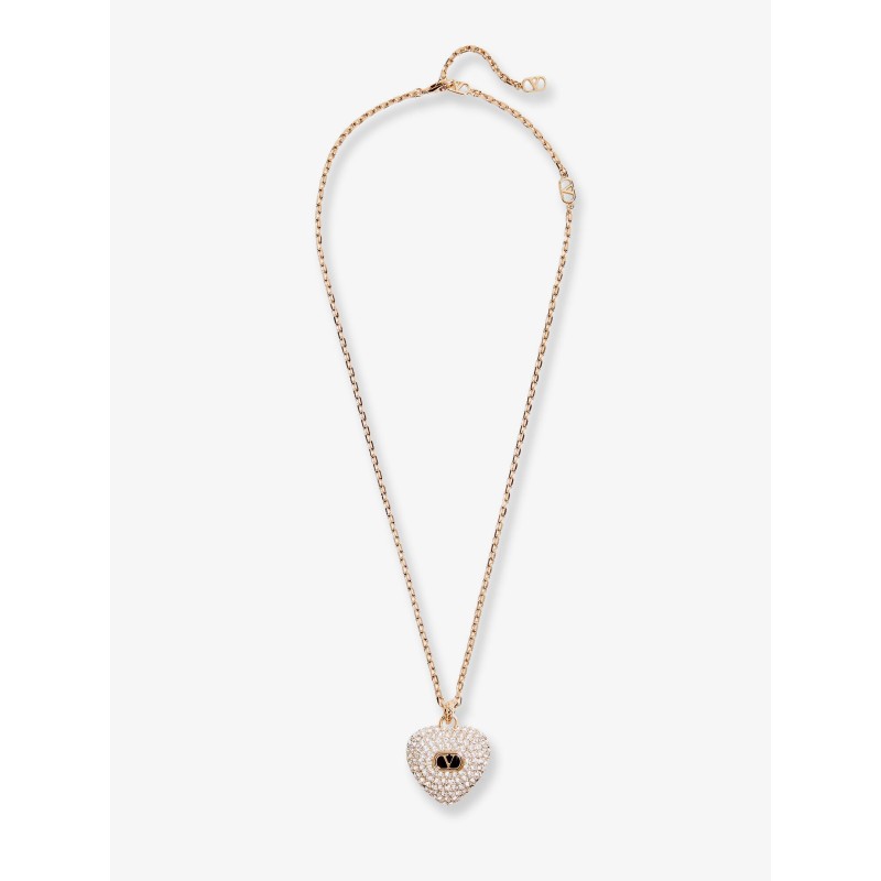 Coeur Royal metal, enamel and crystals necklace