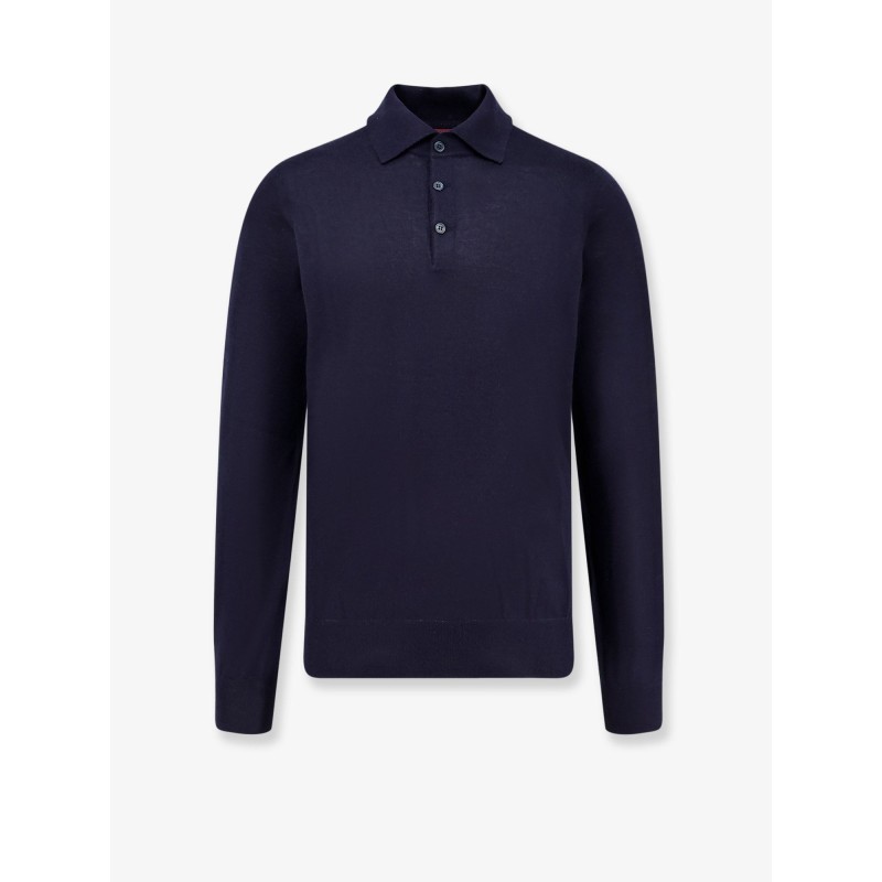 Cashmere and cotton polo shirt
