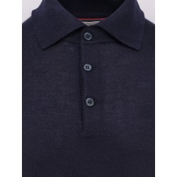 Cashmere and cotton polo shirt