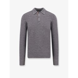 Wool polo sweater